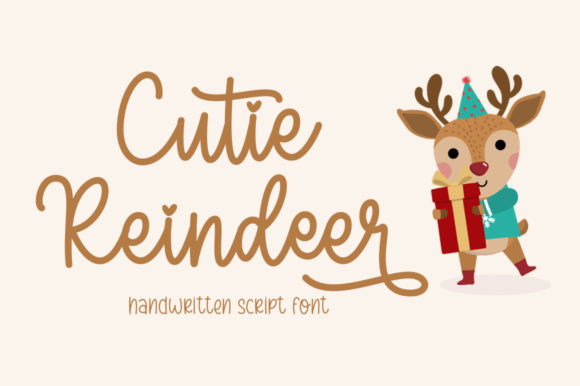 Cutie Reindeer Font: A Handwritten Typeface for Digital Branding