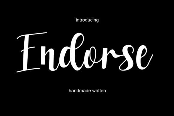 Endorse Font: Elegant Script for Craft Projects