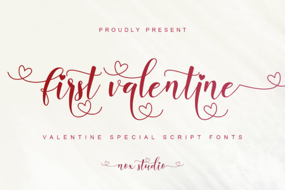 First Valentine: A Romantic Font for Elegant Design