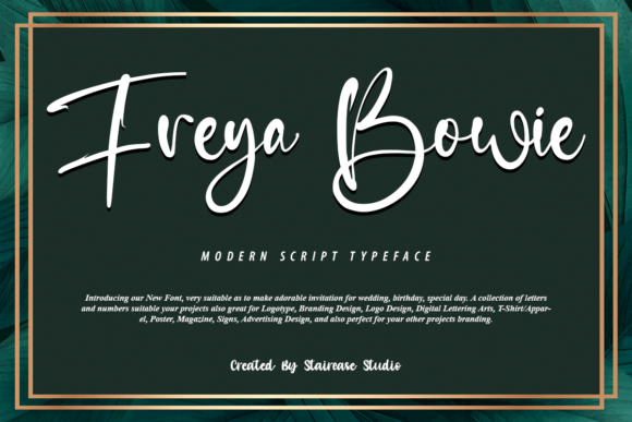 Freya Bowie Font: A Modern Handwritten Typeface for Business Branding