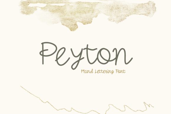 Peyton: A Handwritten Font for Elegant Design