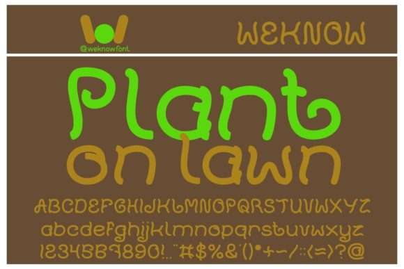 Plant on Lawn Font for Business