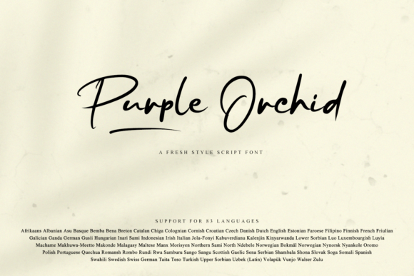 Purple Orchid Font for Web Design