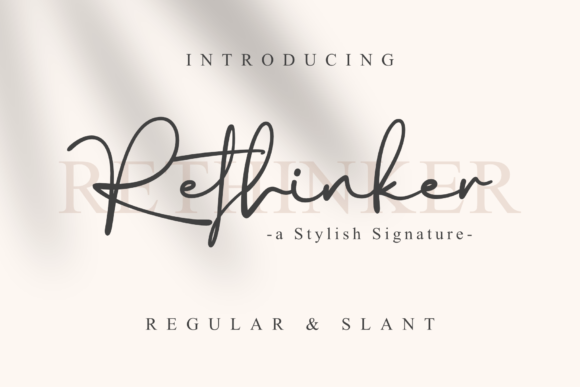 Rethinker: Elegant Handwritten Font